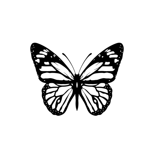 Lyserød og sommerfugl