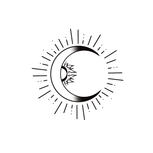 Sol-måne-tatovering