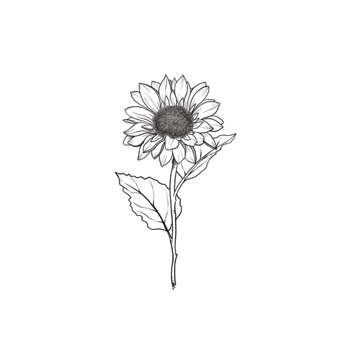 Solsikke-tatovering