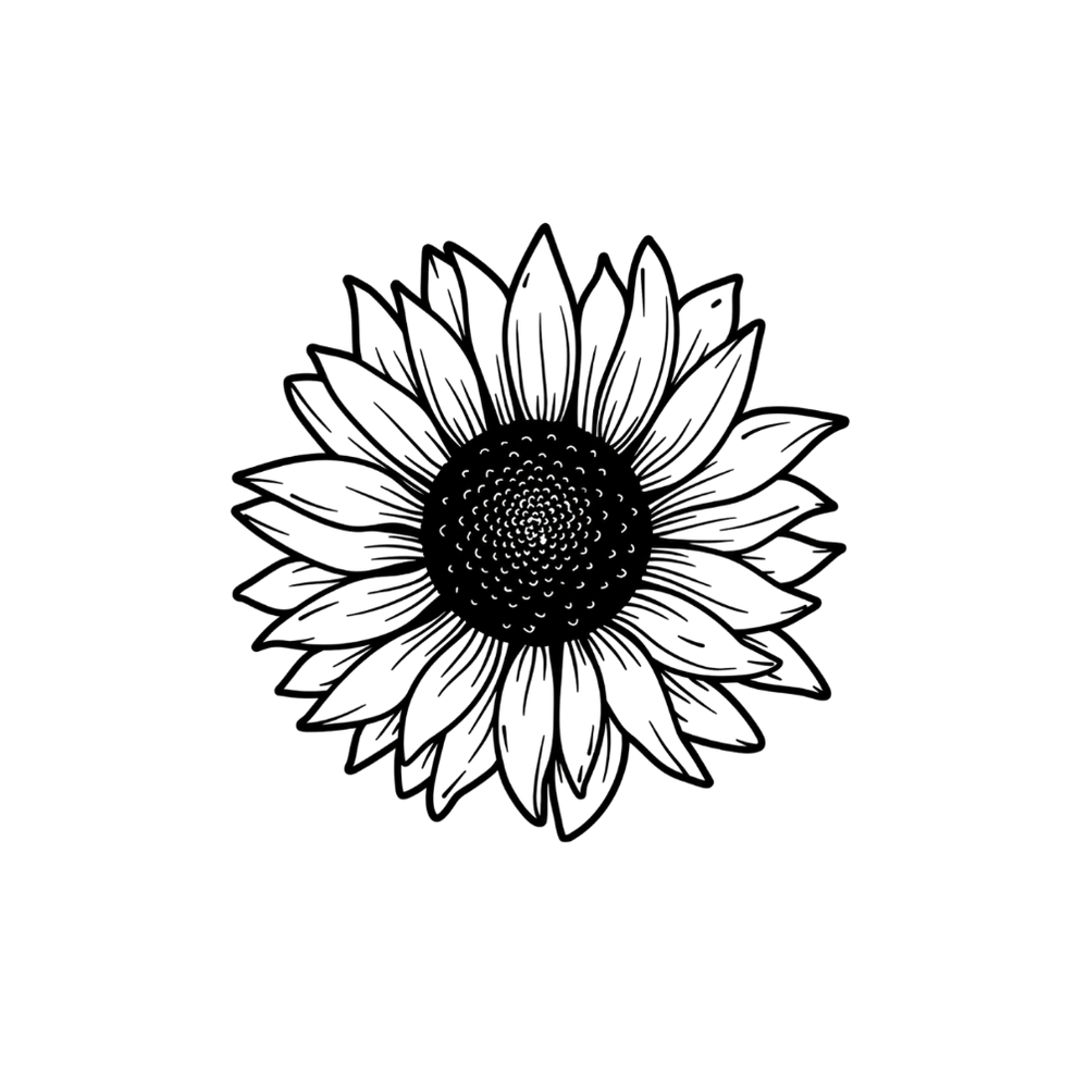 Minimalistisk solsikke