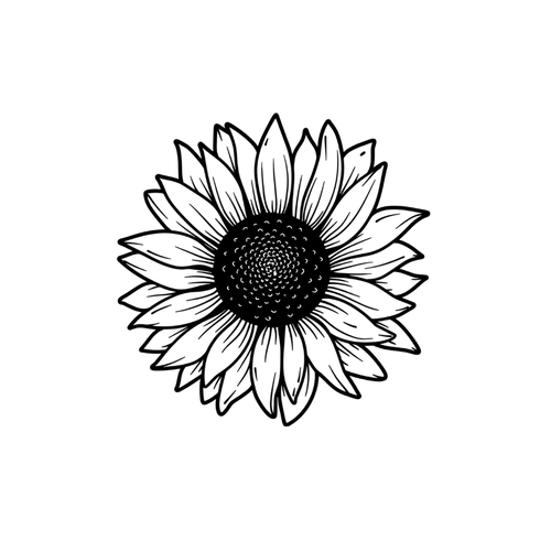 Minimalistisk solsikke