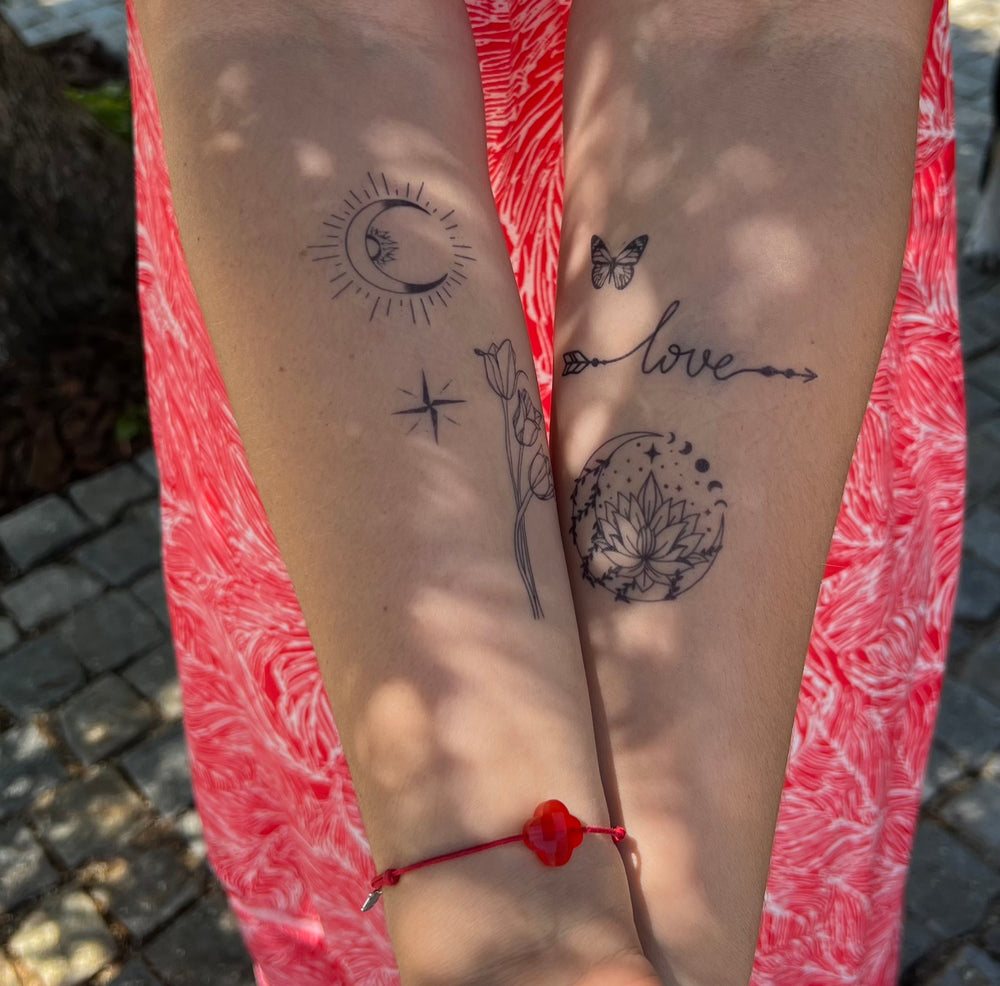 Sol-måne-tatovering