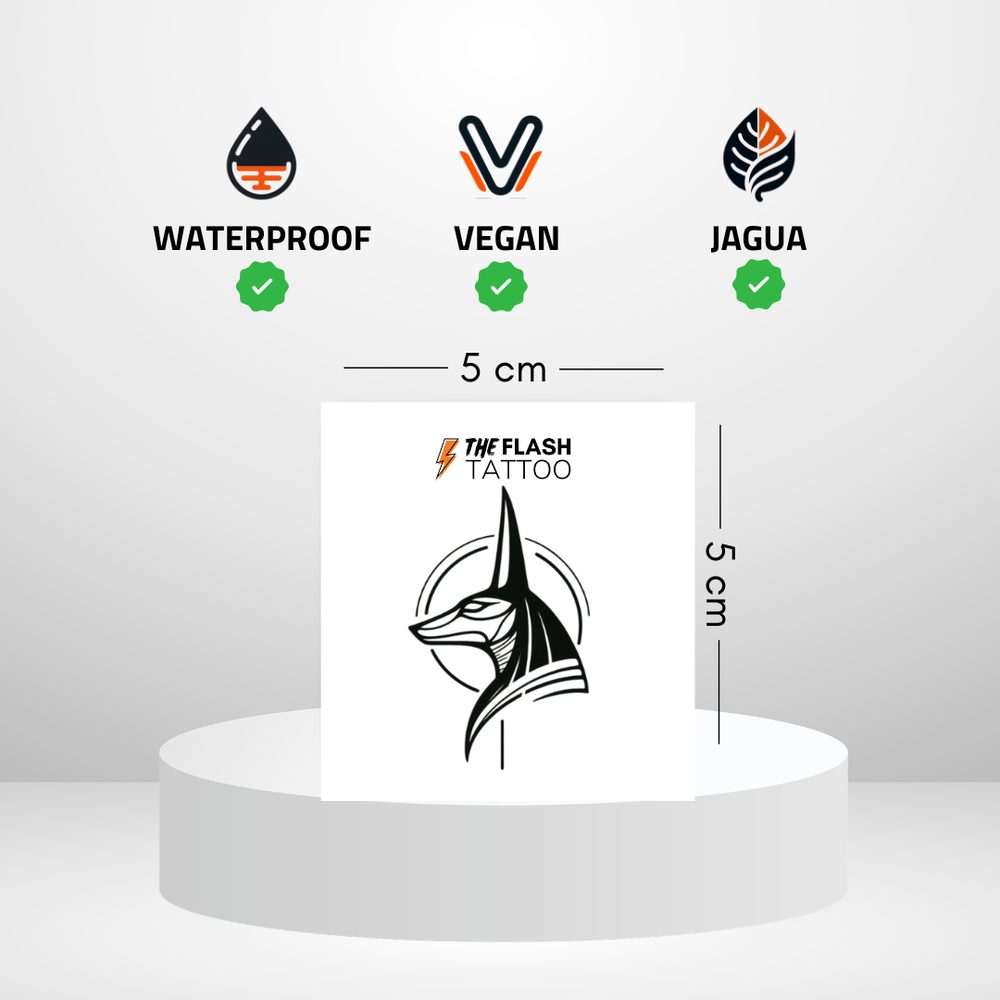 Tatouage ephemere anubis egypte