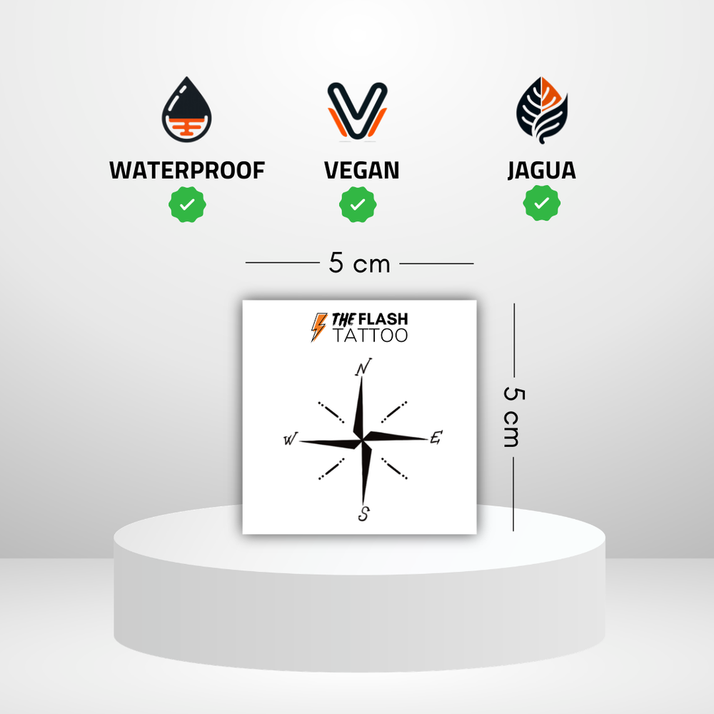 Tatouage ephemere boussole