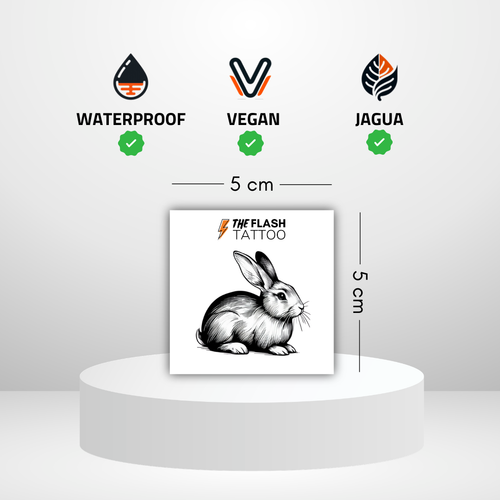 Tatouage ephemere lapin 