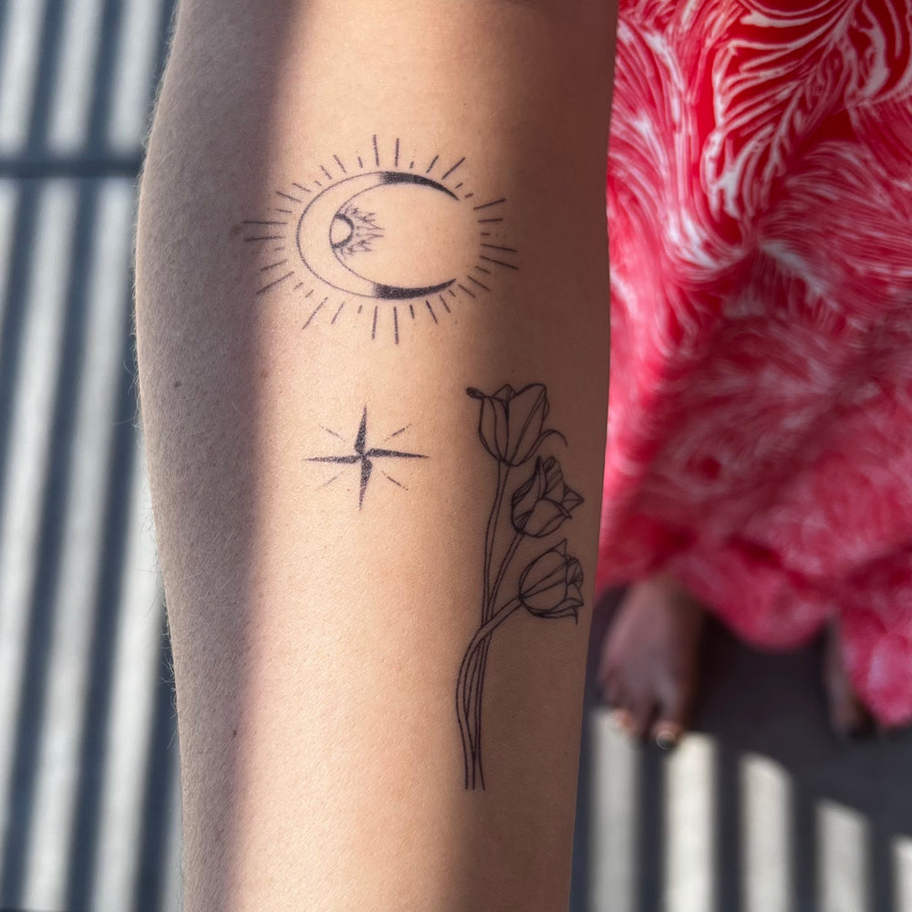 Sol-måne-tatovering