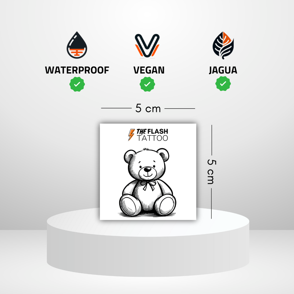 Tatouage nounours réaliste mignon
