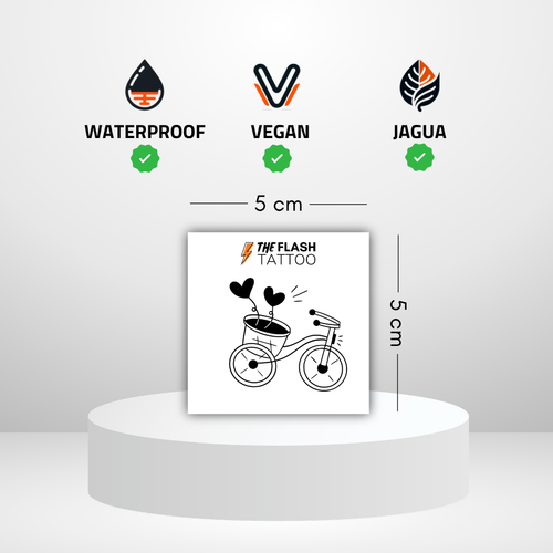 Tatouage éphémère vélo minimaliste